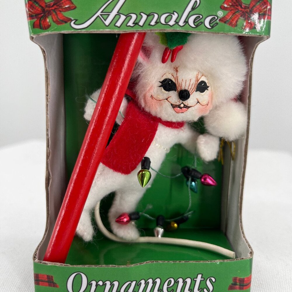 Light Up My Tree Mouse Annalee Doll Christmas Ornament 3"